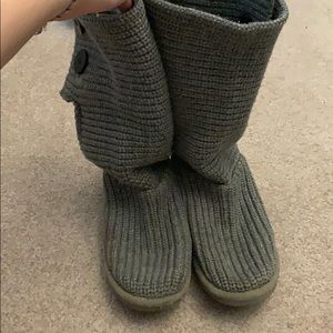 Grey woven Ugg boots